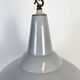 Large Industrial British Grey Enamel Pendant Lamp from Benjamin, 1960s