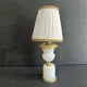 Lampe XIXe en opaline blanche et métal doré