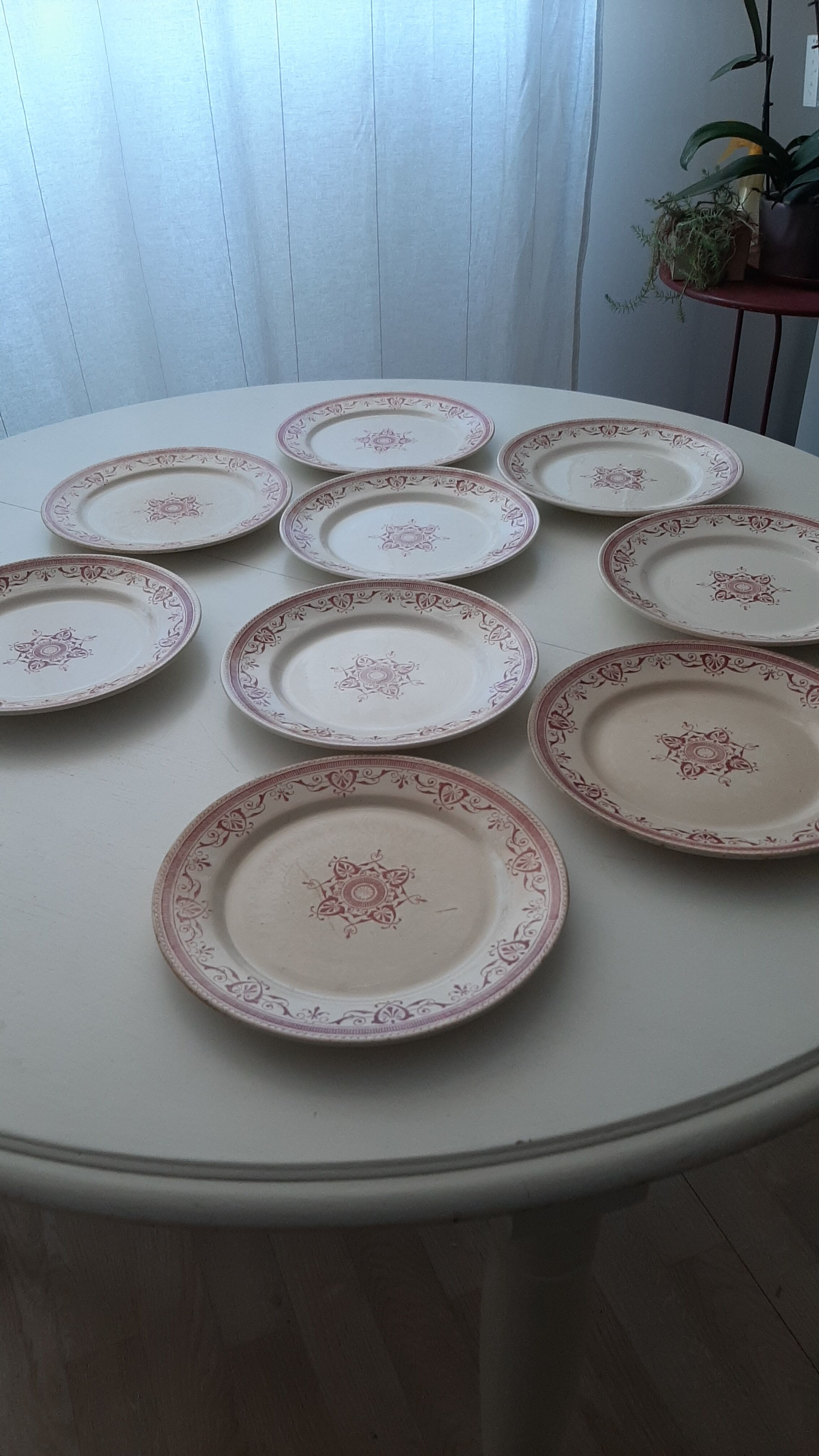 Set of 9 flat Plates