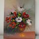 Painting bouquet of anemone flowers
