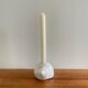 Pair of iridescent ceramic shell candle holders