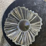 Large crystal bowl, vintage and collector's design salad bowl