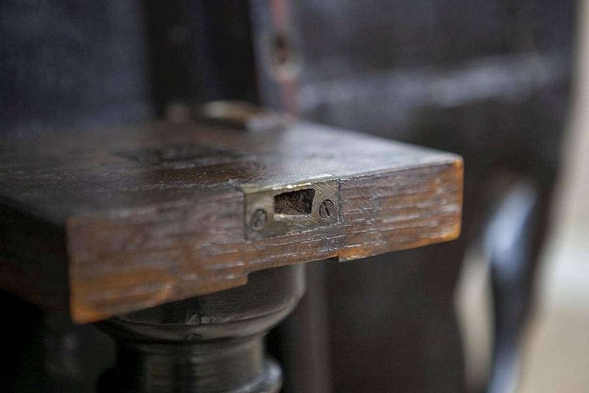 English Walnut Side Table with Tilted Top, 1890s