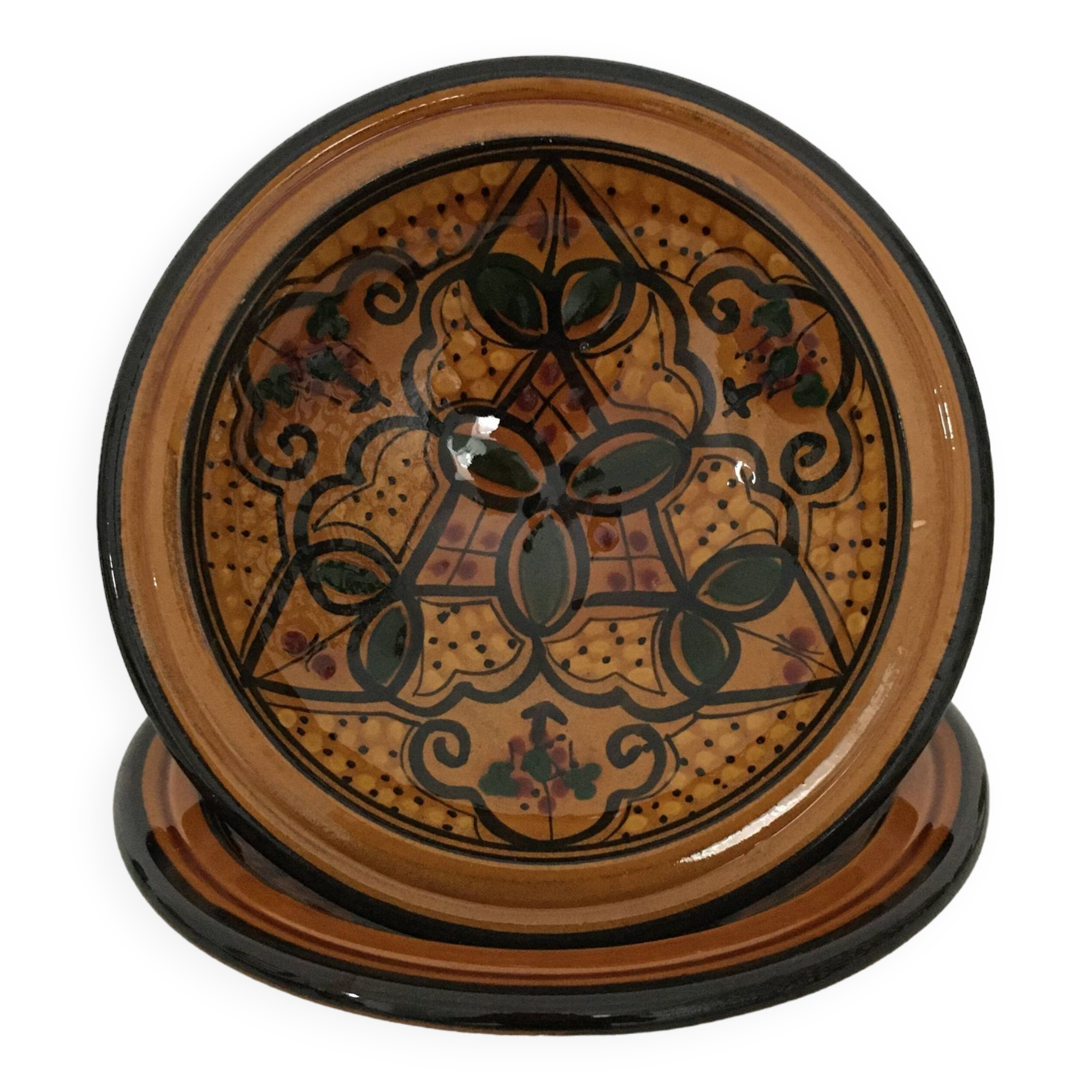 Set of 2 Moroccan deep plates.