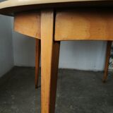 Vintage round table wood and formica