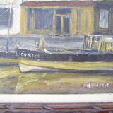 Painting "The port of Cherbourg"
