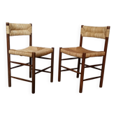 Paire de chaises "Dordogne "de Charlotte Perriand des années 50