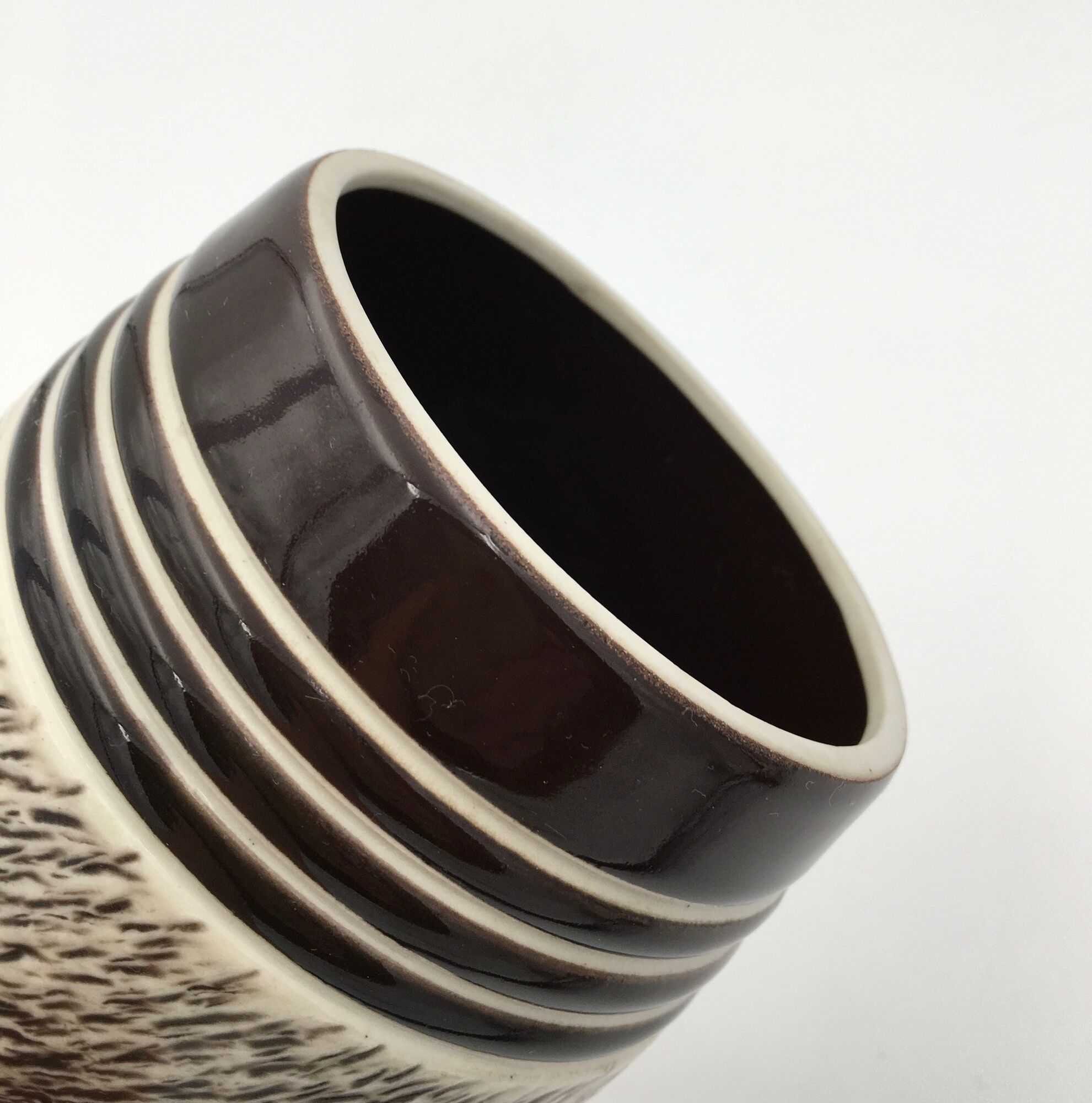 Lucien Brisdoux Enamelled sandstone covered pot with incised decoration, signed and numbered - 1940s-1950s