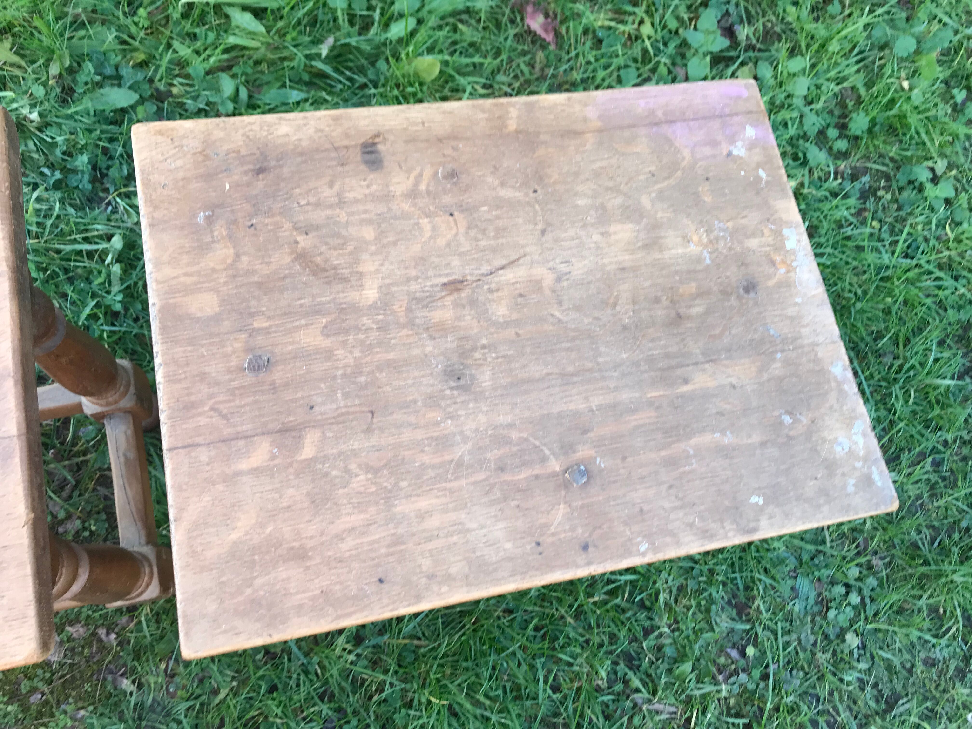 Pair of Louis XIII oak stools