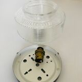 Round ceiling light in chiseled glass
