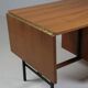 French modernist desk in wood and metal, 1950s