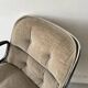 Velvet office chair with armrest by C. POLLOCK for Knoll