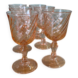 6 Rosaline twisted liqueur glasses