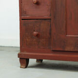 Antique painted kitchen bread cabinet