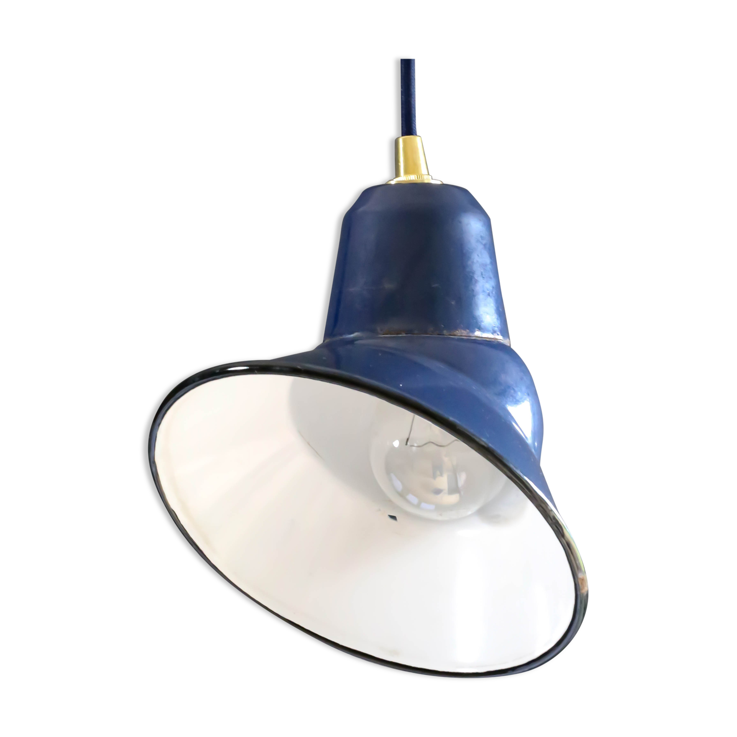 Blue industrial suspension in enamelled sheet metal with new electrical system