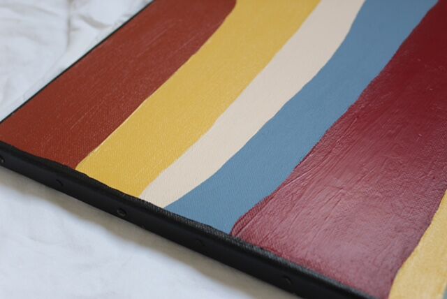 Colorful abstract painting "Rainbow n°4" 72x60 cm