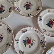 Set of 12 Sarreguemines Plates, Agreste Models