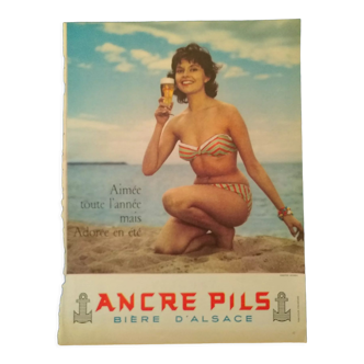 An advertising paper of beer