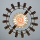 Italian Brutalist Brass-Metal Pendant Lamp