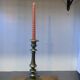 Large vintage golden brass candle holder