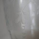 Art deco engraved glass vase