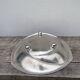 Plat pieds boules art déco métal argenté
