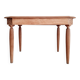 Art deco table - sanded raw wood - flower patterns