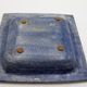 DECORATIVE CERAMIC DISH SIGN GEORGES PELLETIER GEOMETRIC DRAWING BLUE AND GOLD COLLECTION