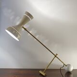 Italian dialog lamp articulated brass and marble style 50's