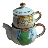 Service à thé théière ou café Papy Papi petit déjeuner mug cafetière