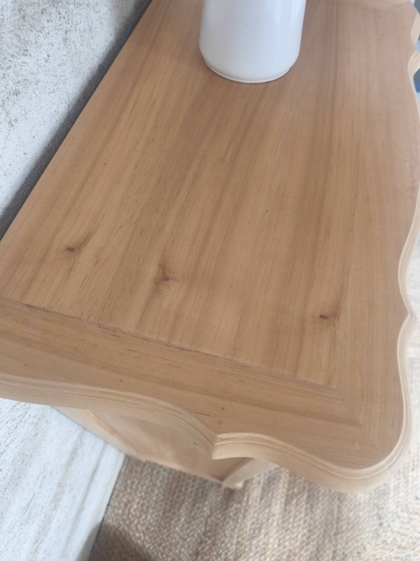 Chiffonier / Renovated Louis XV style entrance furniture in raw wood