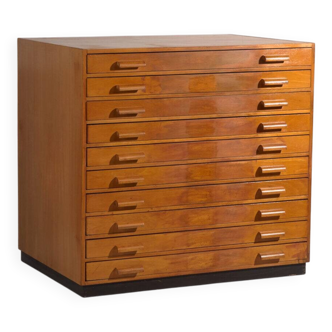 Meuble industriel à plans – Usine Škoda (c.1950)