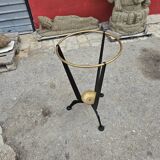Umbrella stand in metal and gilded brass from the 1950s