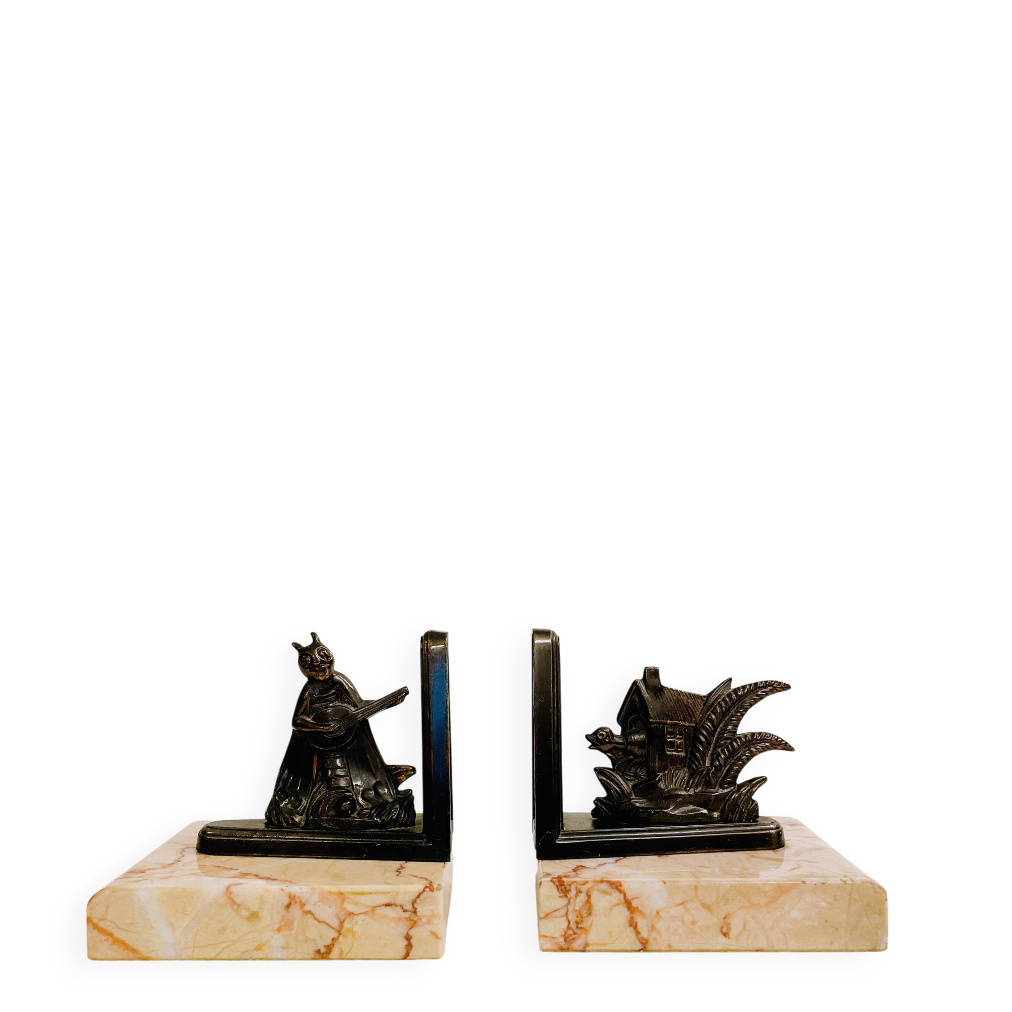 Paire de Serre livres Fabre de la fontaine