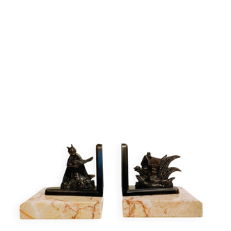 Paire de Serre livres Fabre de la fontaine