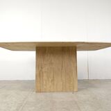 Vintage travertine dining table, 1970s