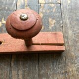 Original patina wooden farmhouse coat hook 86cm