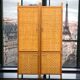 Bamboo cabinet woven and modular pine vintage 1960