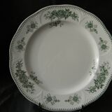 Set of 6 BOCH LA LOUVIERE earthenware dinner plates. Duchesse pattern.