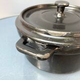 5 grandes cassolettes de professionnels en fonte émaillée noires
