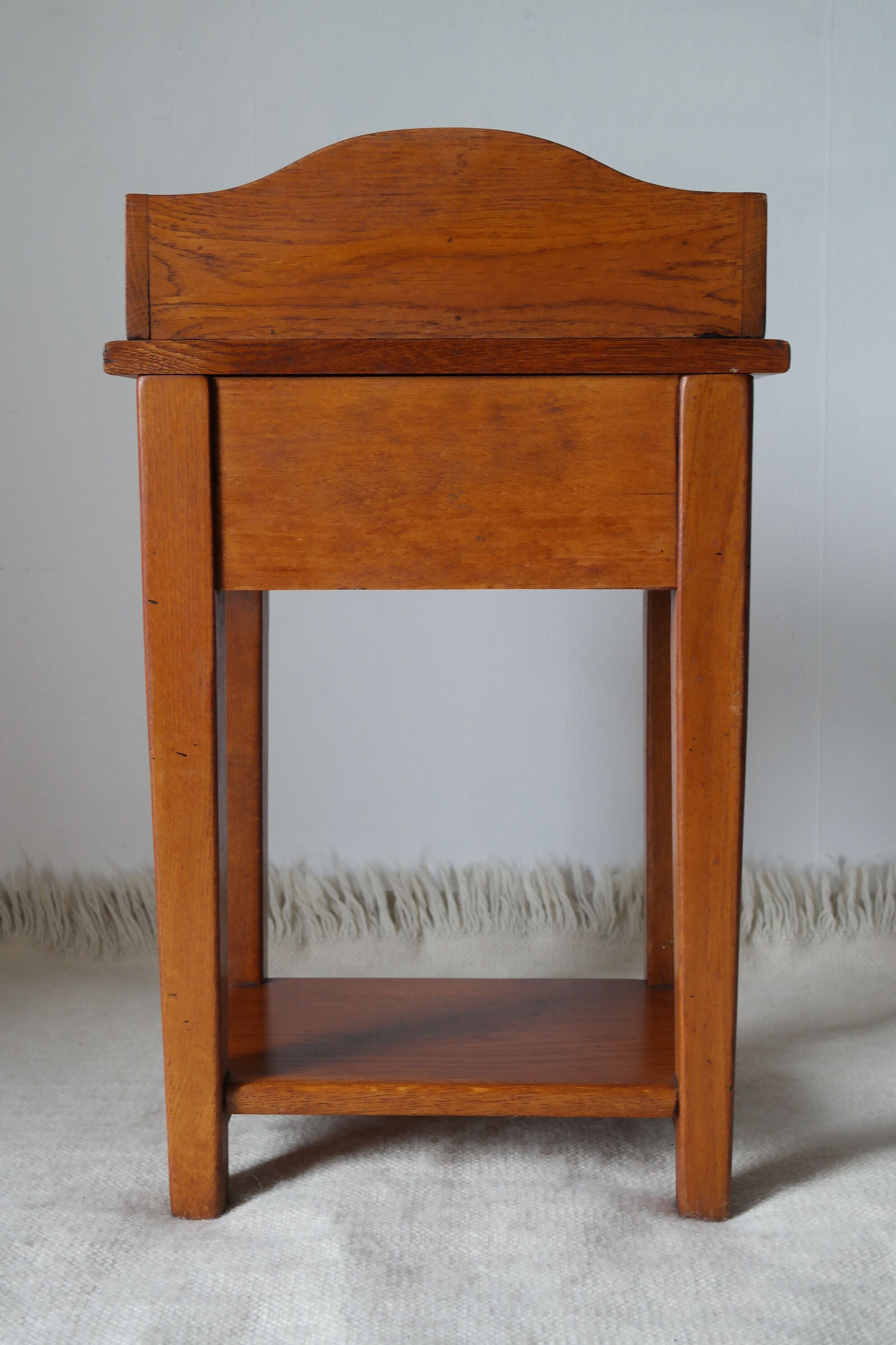 Vintage solid oak bedside