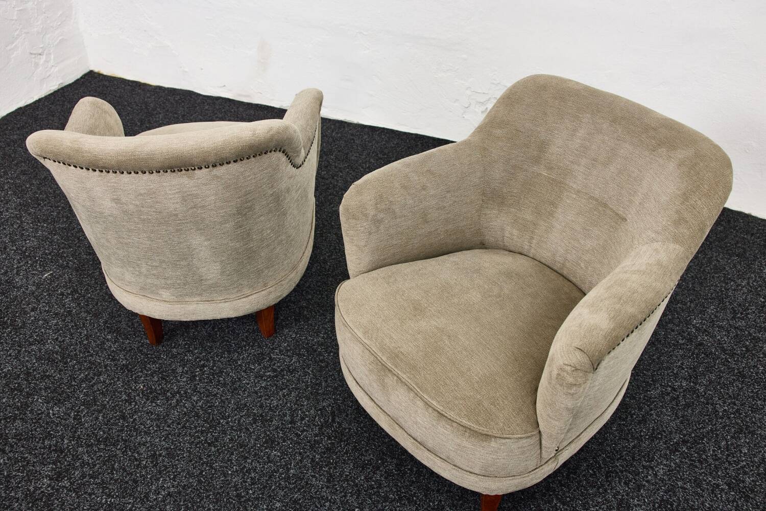 Fauteuils-chaises cocktail du milieu du siècle conçus par Pál Vince, 1947 Hongrie