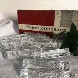 Set of 12 knife holders, diamond cut