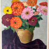 Oil on canvas flowers