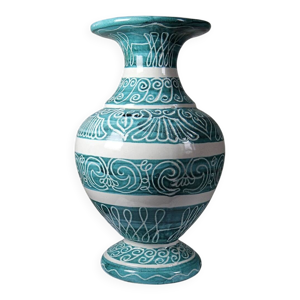 Vase balustre vintage - turquoise