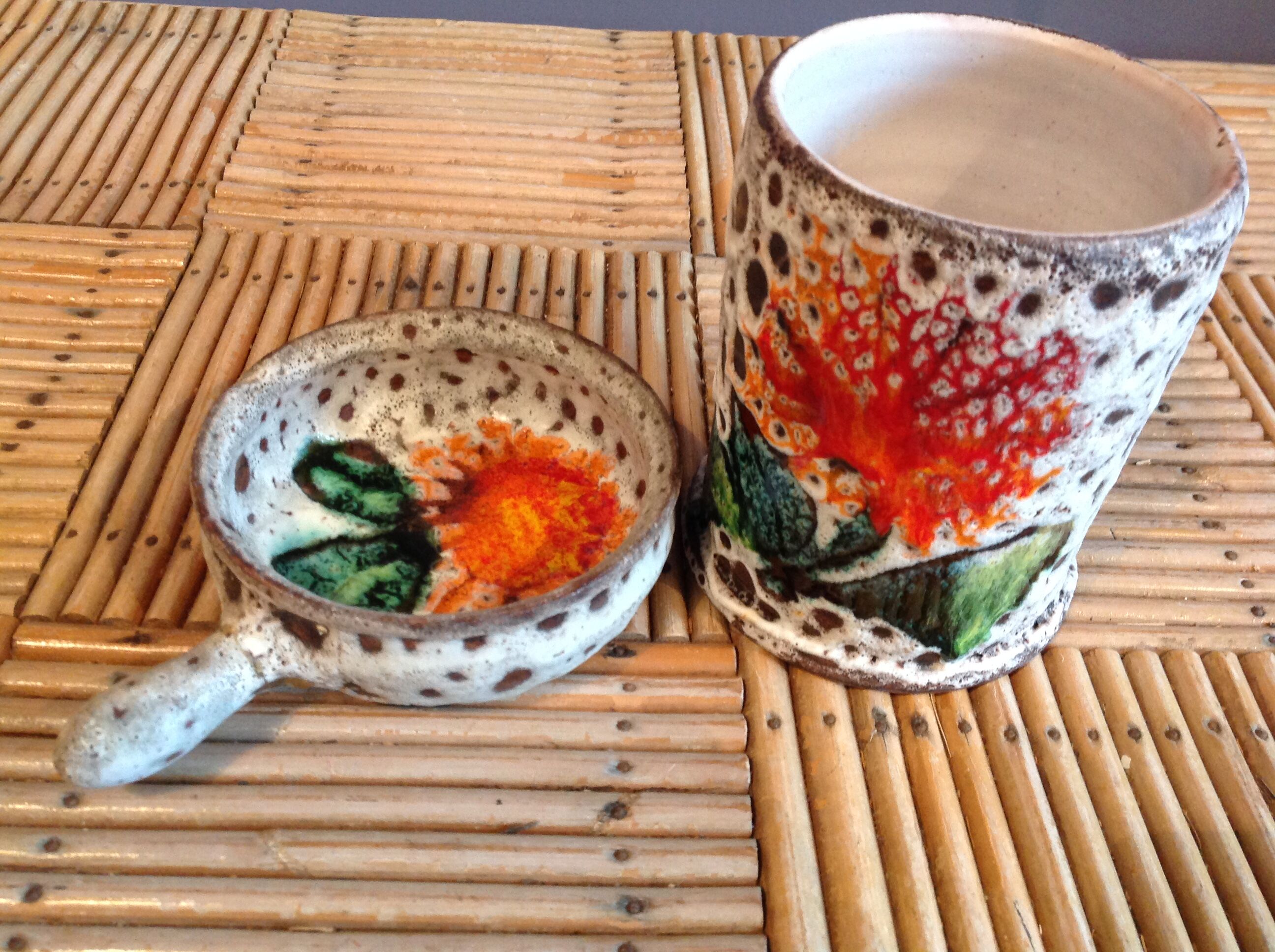 Tasse et poêlon Vallauris