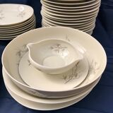 Vintage service porcelain Limoges 37 pieces france limoges unic beige gray gold
