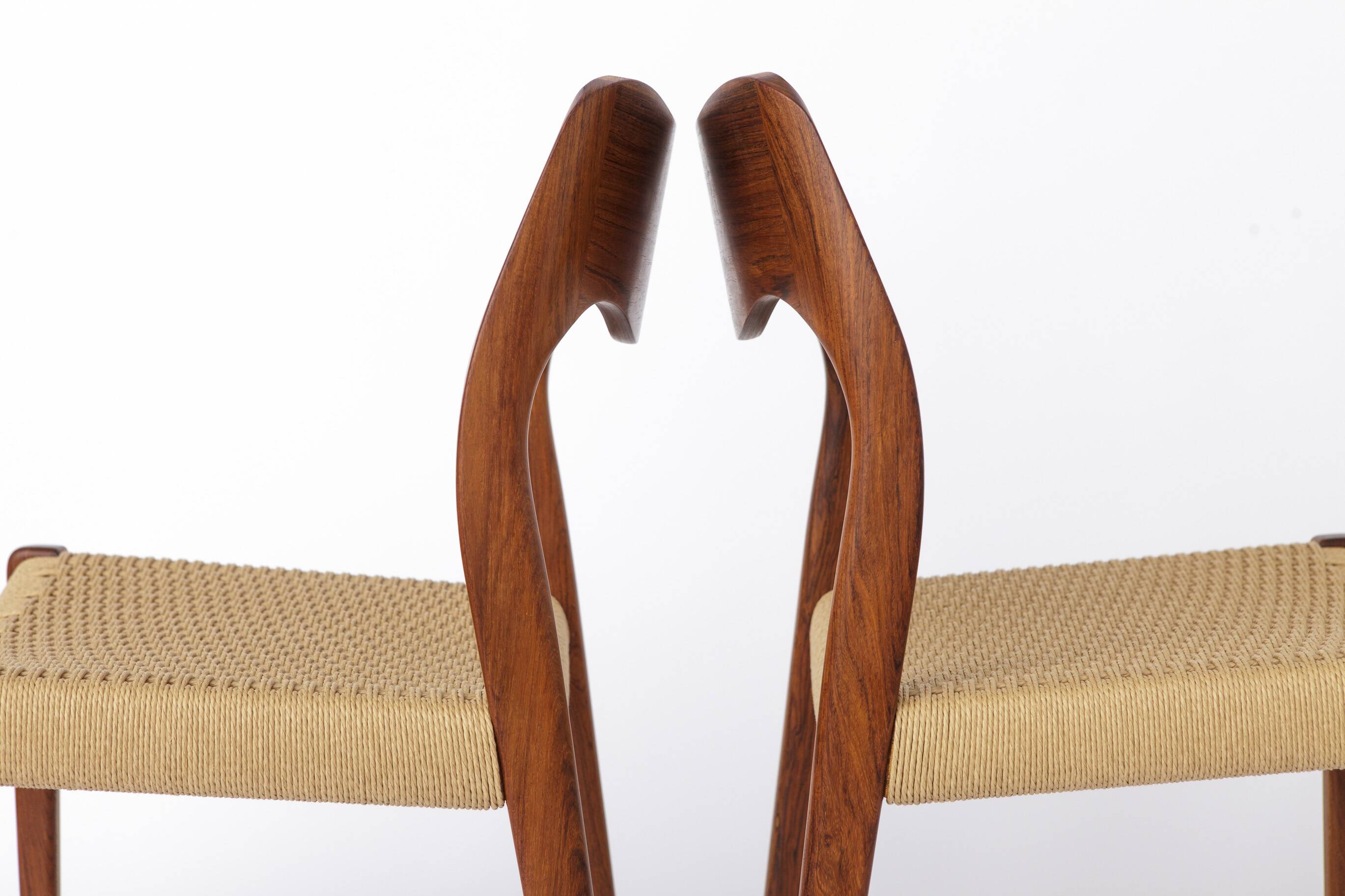 4 of 6 Niels Otto Møller Model 71 Chairs, 1960s Danish Mid Century Rosewood