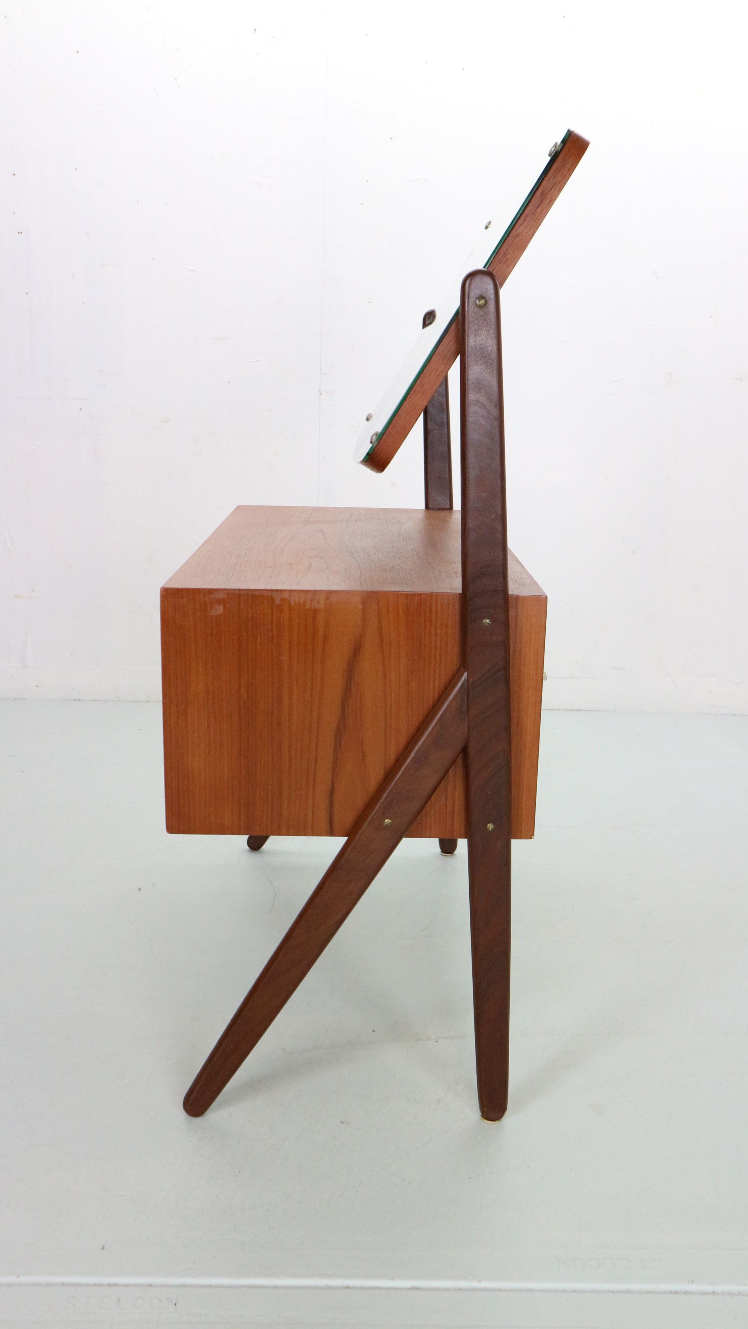 Mid-Century Danish Dressing Table in Teak by by AG Spejl Kobberbeskyttet, 1960s