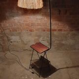Vintage rope floor lamp magazine door